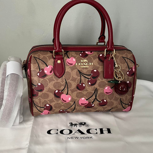 Rowan Satchel Bag Cherry Print