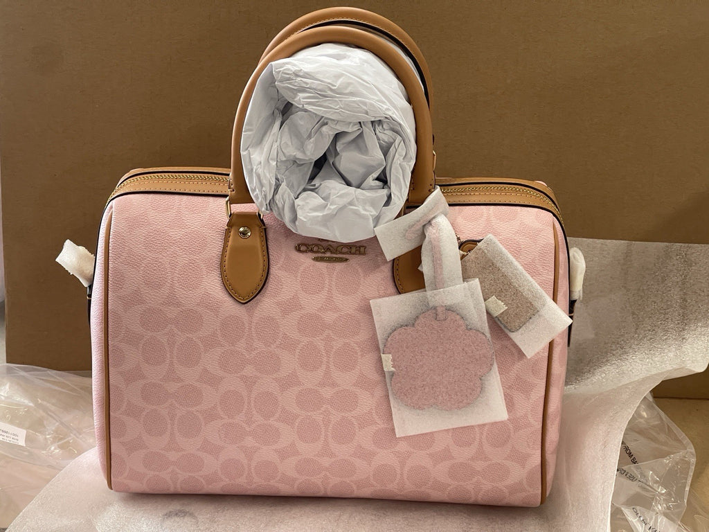 Coach Rowan Large Satchel Bag In Signature Canvas With Charms NWT