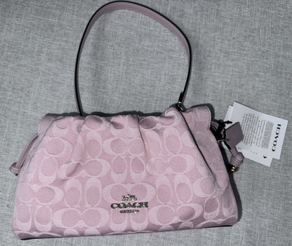RARE NEW Coach Signature Pink Denim Faye & Wristlet Set SOLDOUT SHIPS TODAY