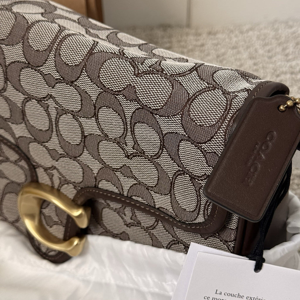 NWT COACH Soft Tabby Shoulder Bag Signature Jacquard CDT21