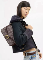 NWT COACH Soft Tabby Shoulder Bag Signature Jacquard CDT21
