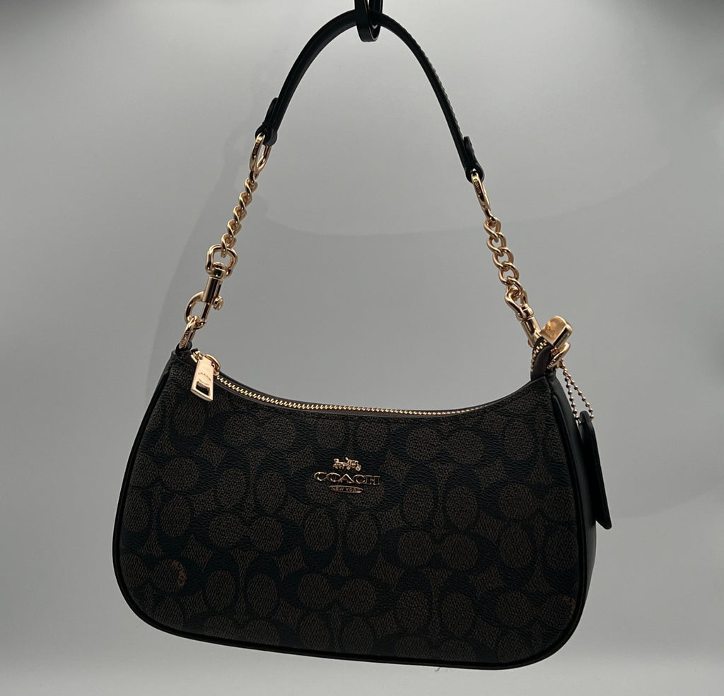 Coach Outlet Teri Brown Shoulder Women's Bag Signature Canva NWT