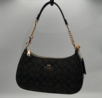 Coach Outlet Teri Brown Shoulder Women's Bag Signature Canva NWT