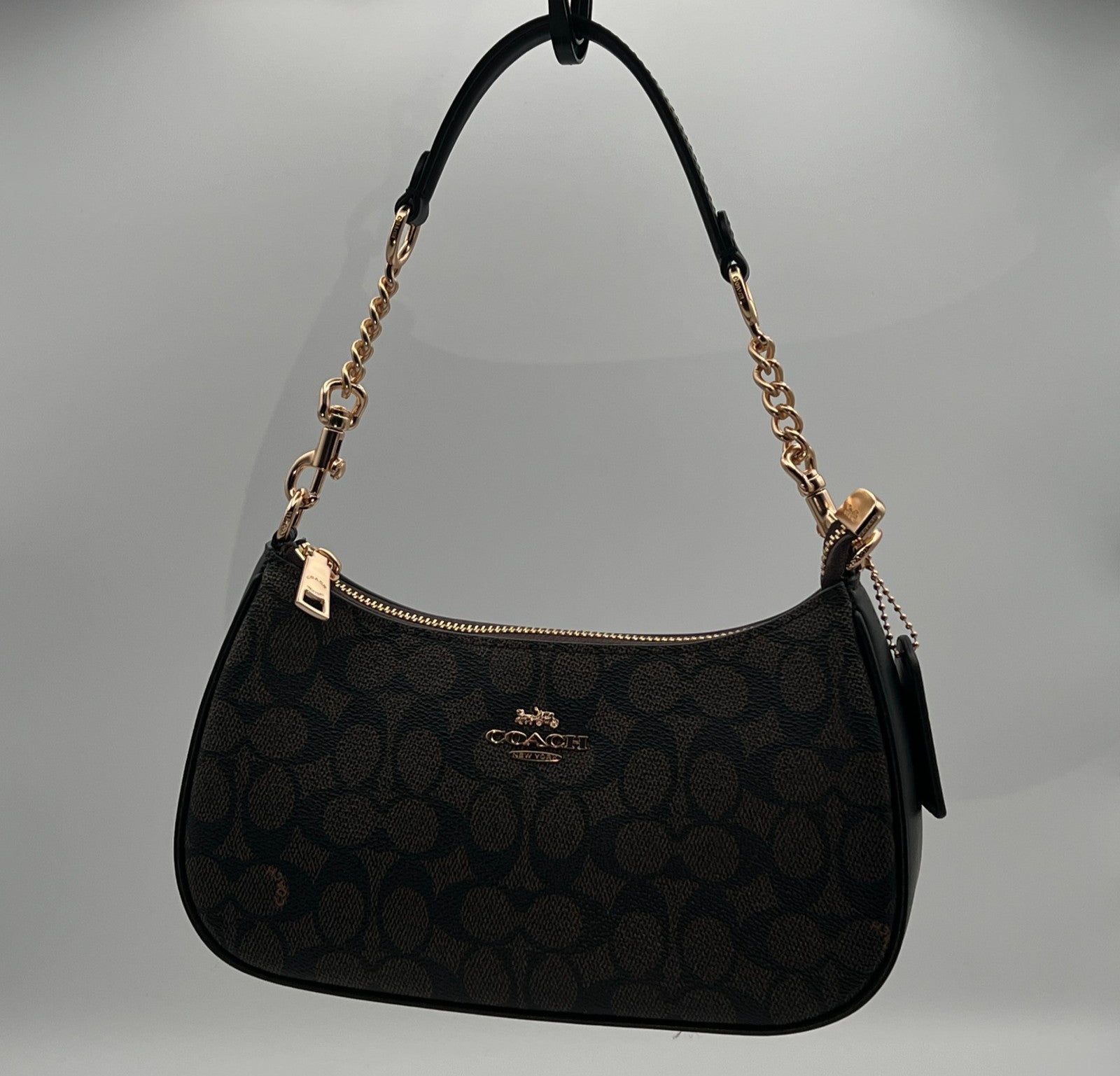 Coach Outlet Teri Brown Shoulder Women's Bag Signature Canva NWT