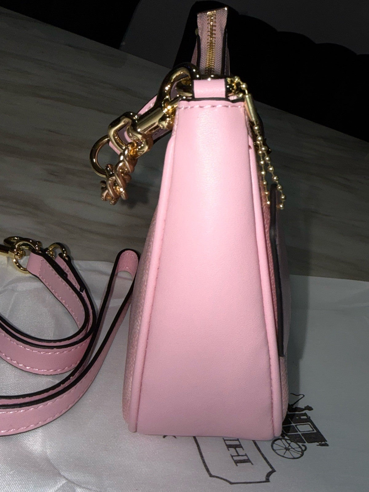 NEW Coach Teri Pink Signature Shoulder Bag Crossbody Purse W/ Strap & Dust Bag✨