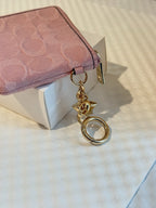 Coach Small Corner Zip Wallet In Signature Denim With Charms NWT
