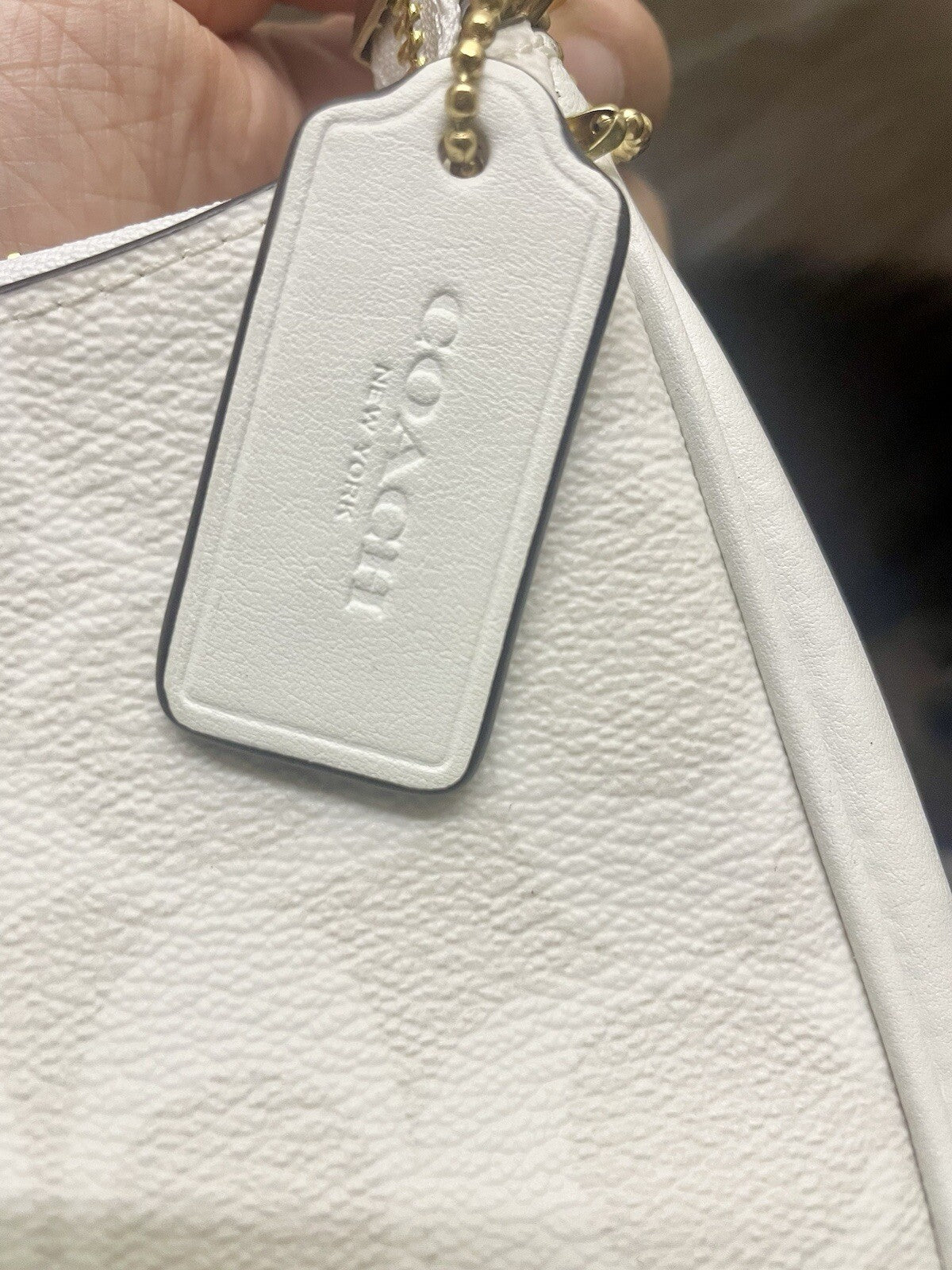 NWT COACH Women’s Teri Shoulder Bag In Signature Canvas In White/Chalk
