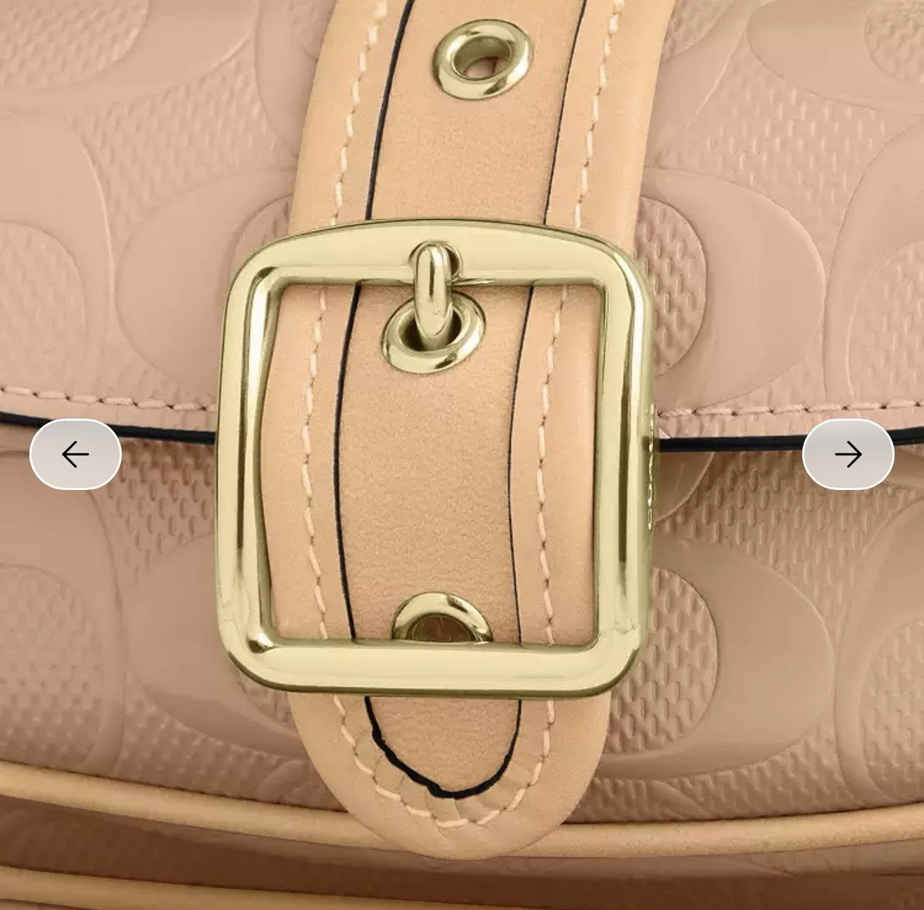 *SEALED* COACH Ashton Mini Shoulder Bag Signature Leather Gold/Faded Blush Pink
