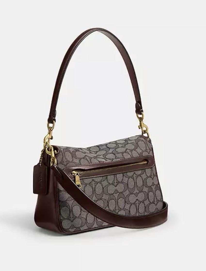 NWT COACH Soft Tabby Shoulder Bag Signature Jacquard CDT21
