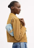 NWT *SEALED* COACH Ashton Mini Shoulder Bag In Signature Leather Gold/Light Blue