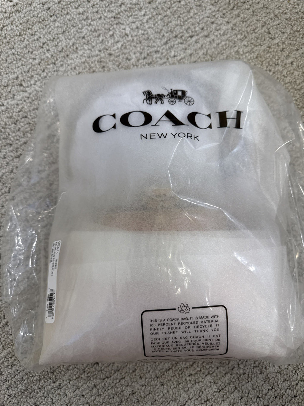 *SEALED* COACH Ashton Mini Shoulder Bag Signature Leather Gold/Faded Blush Pink