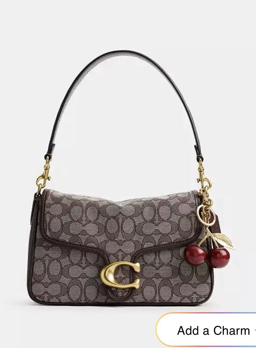 NWT COACH Soft Tabby Shoulder Bag Signature Jacquard CDT21