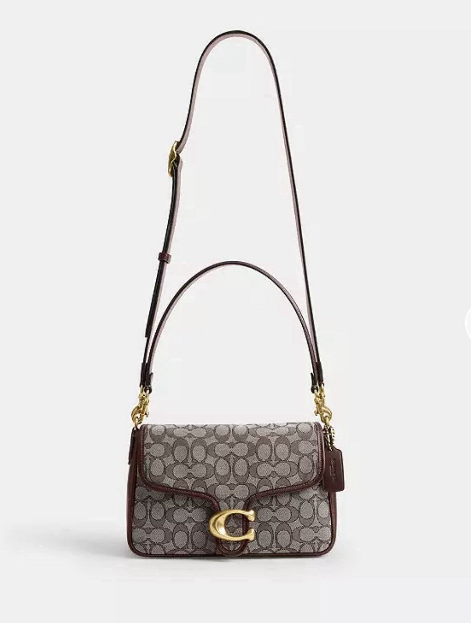NWT COACH Soft Tabby Shoulder Bag Signature Jacquard CDT21