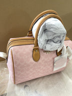 Coach Rowan Large Satchel Bag In Signature Canvas With Charms NWT