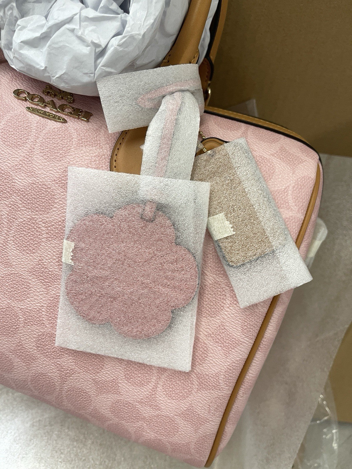 Coach Rowan Large Satchel Bag In Signature Canvas With Charms NWT