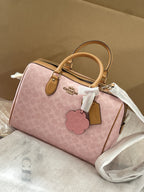 Coach Rowan Large Satchel Bag In Signature Canvas With Charms NWT