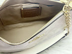 NWT COACH Women’s Teri Shoulder Bag In Signature Canvas In White/Chalk
