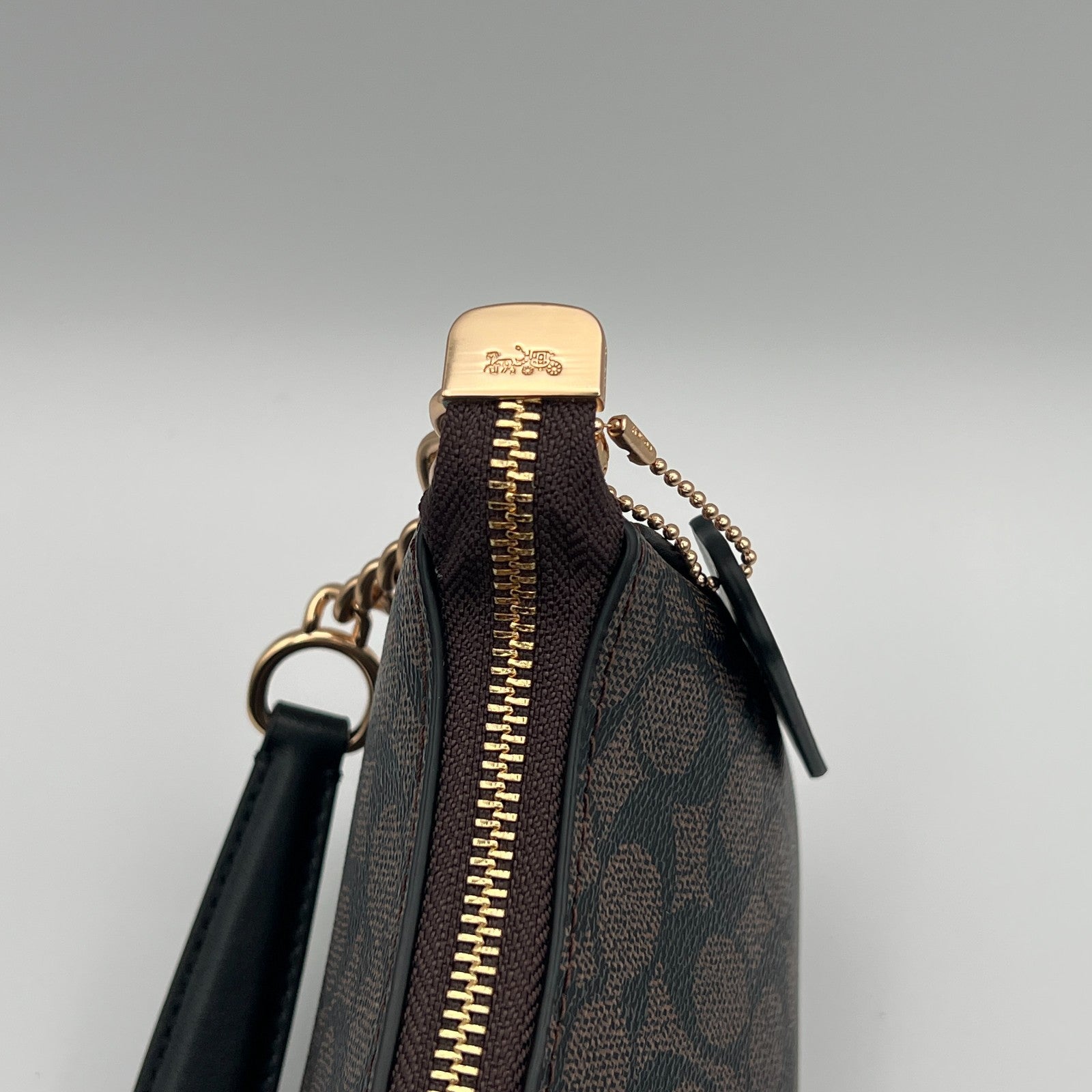 Coach Outlet Teri Brown Shoulder Women's Bag Signature Canva NWT