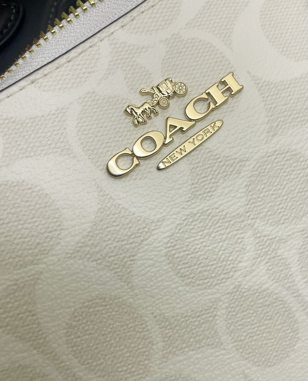 NWT COACH Women’s Teri Shoulder Bag In Signature Canvas In White/Chalk