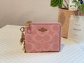 Coach Small Corner Zip Wallet In Signature Denim With Charms NWT