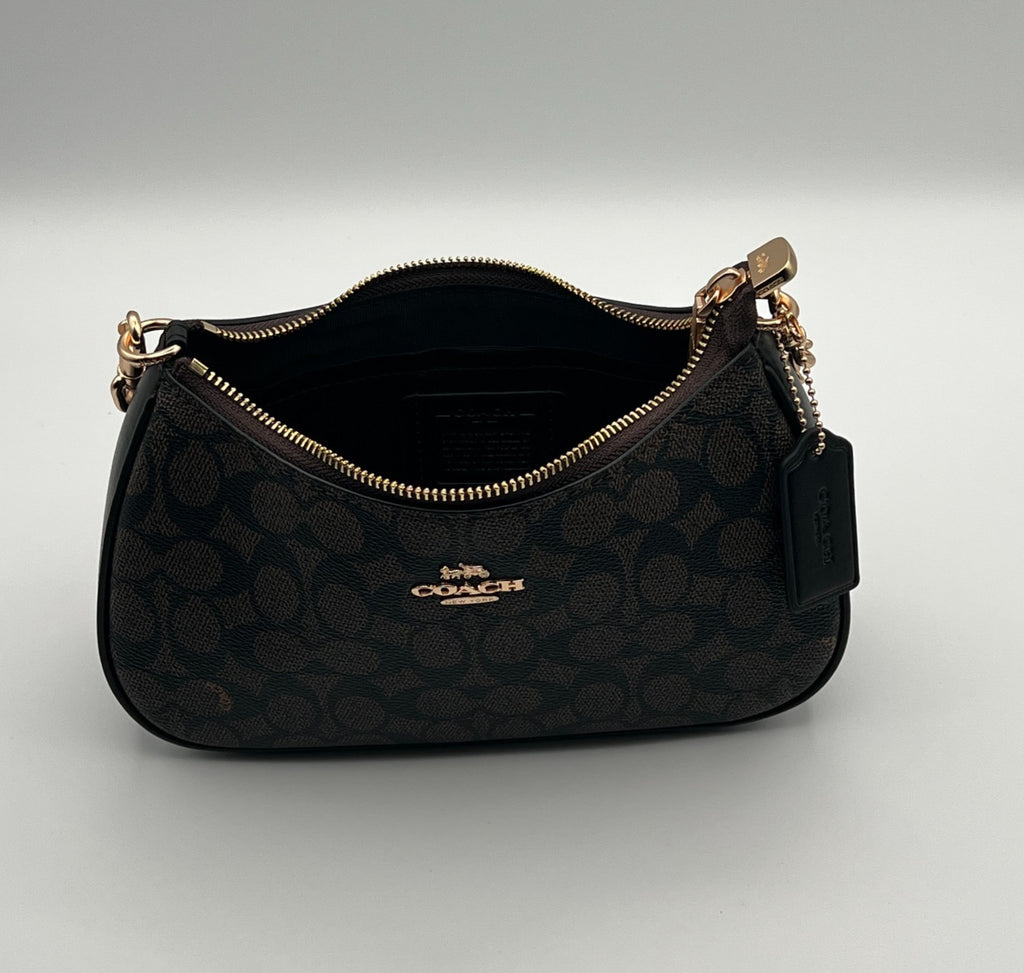 Coach Outlet Teri Brown Shoulder Women's Bag Signature Canva NWT