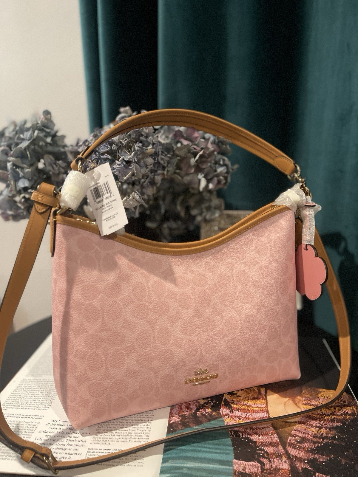NWT Coach Laurel Shoulder Bag (Style CEL12) — Powder Pink with Original Package