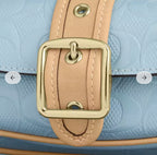 NWT *SEALED* COACH Ashton Mini Shoulder Bag In Signature Leather Gold/Light Blue